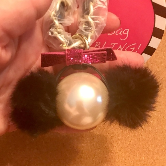 Just reduced...Betsey Johnson ear muff bag bling - Picture 2 of 8